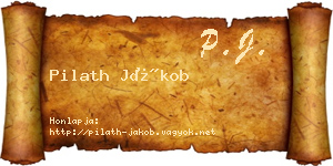 Pilath Jákob névjegykártya